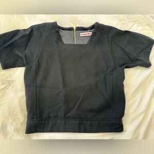 See By Chloe Black Short Sleeve Top